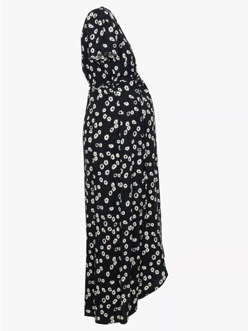 Seraphine Maternity Black and White Floral Wrap Maxi Dress US6 - Picture 2 of 7